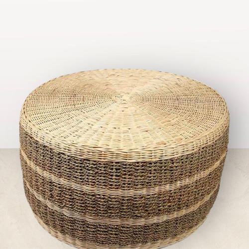 Nifa seagrass rattan Pouf